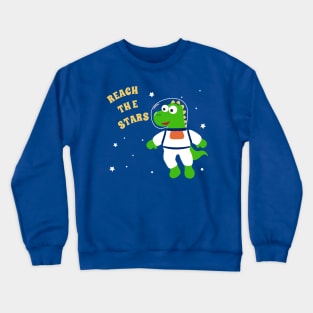 Cute dinosaur astronaut. Crewneck Sweatshirt